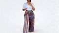 High-Waisted African Wax Print Pants
